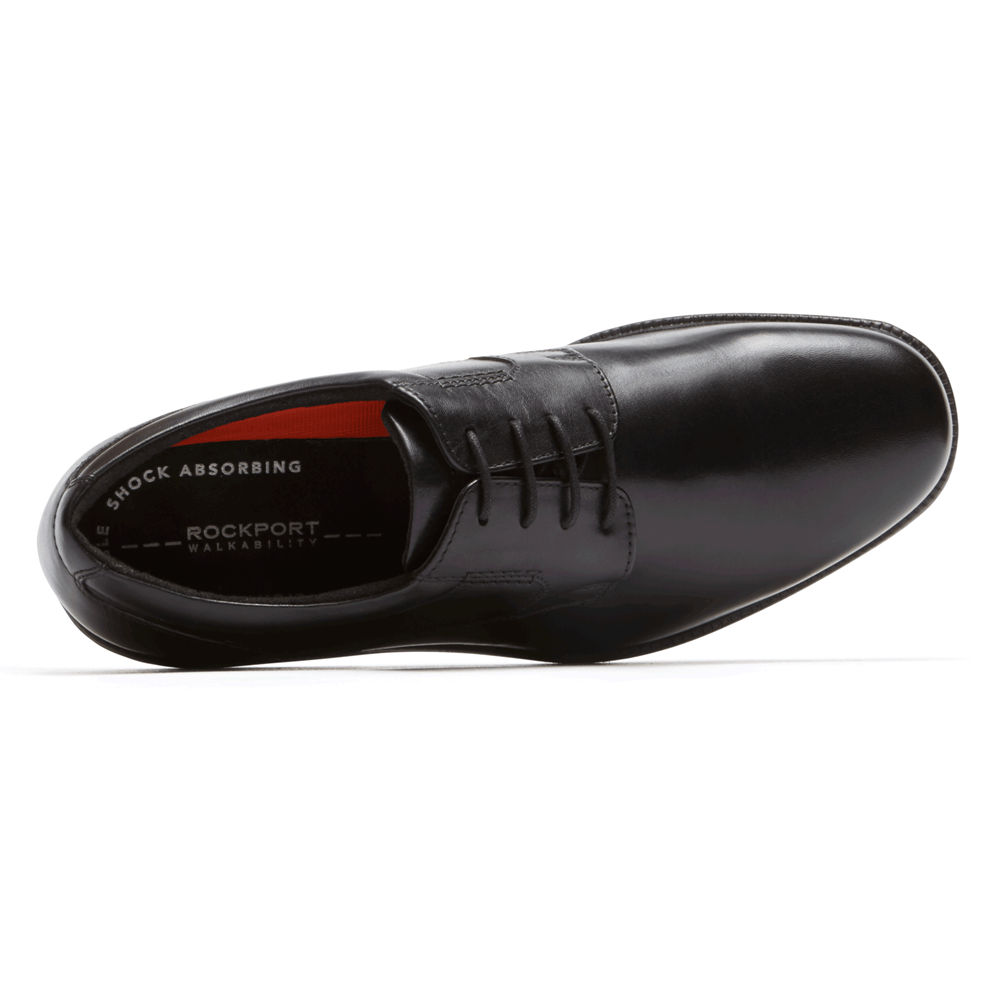 Rockport Oxfords For Mens Black - Charles Road Plain Toe - WA5826139